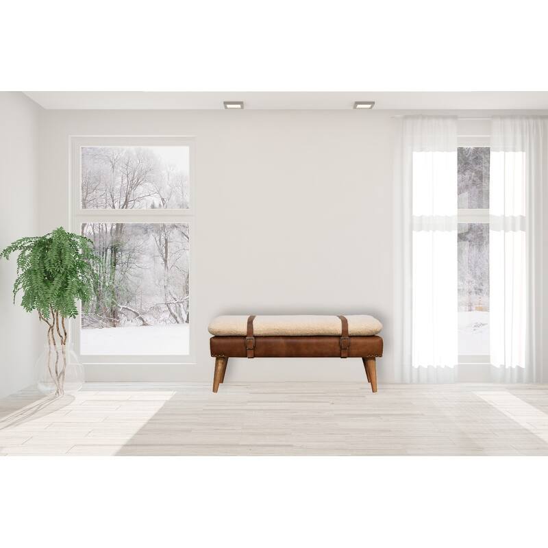 Elegant Design Leather Bench Sturdy And Durable
