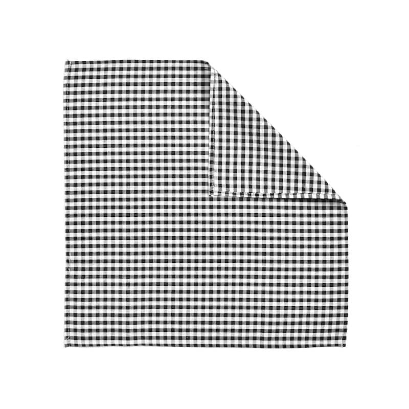 Lush Decor Gingham Check Yarn Dyed Napkin, 4-Pack - 18" x 18"