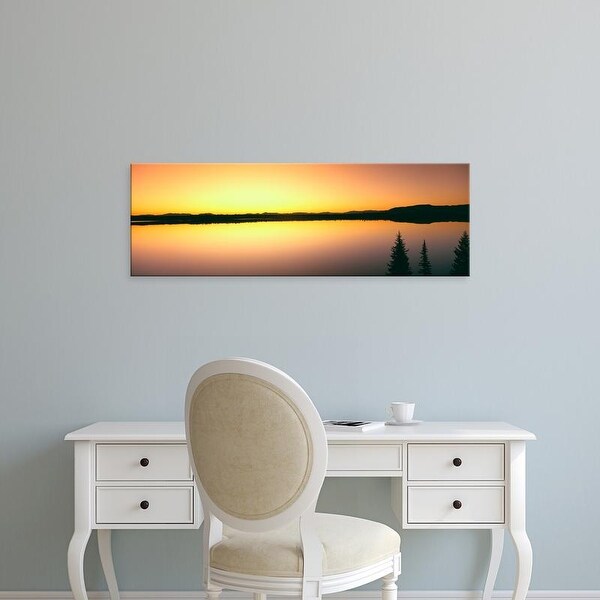 Easy Art Prints Panoramic Images's 'Sunrise over Jenny Lake, Grand Teton National Park, Wyoming, USA' Canvas Art