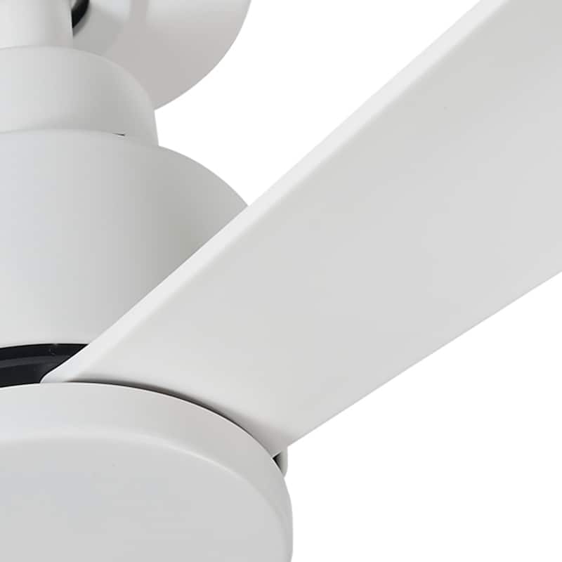 52" Matte White Industrial Reversible DC Motor Ceiling Fan