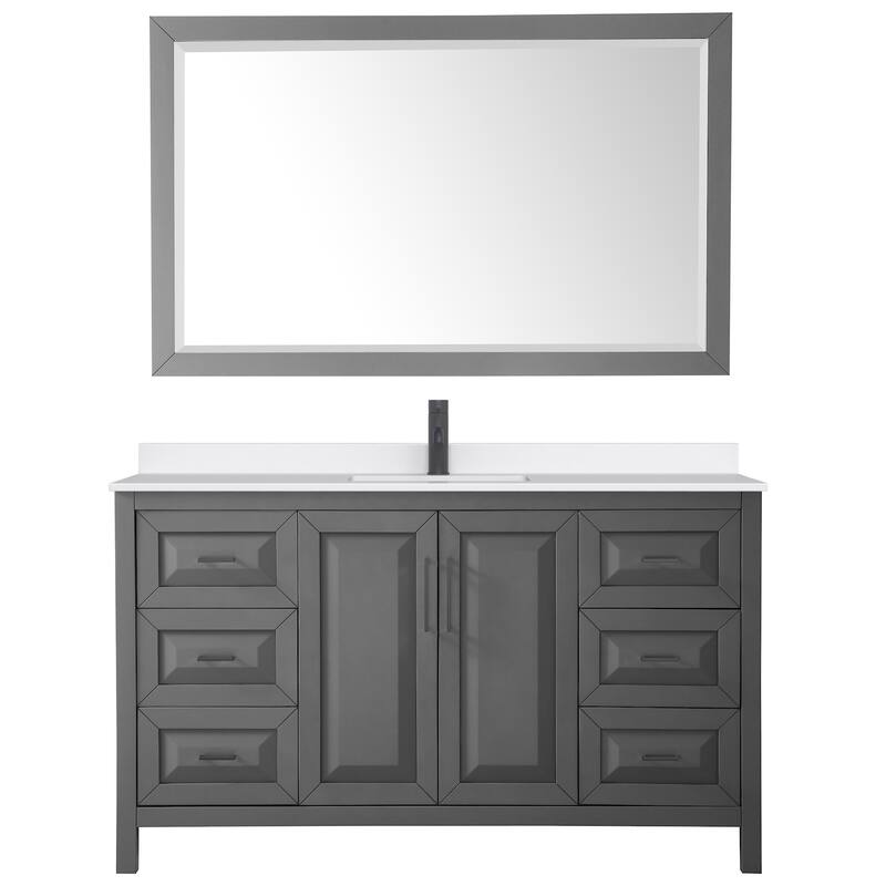 Wyndham Collection WCV252560S-QTZ-UNSM58 Daria 60" Free Standing