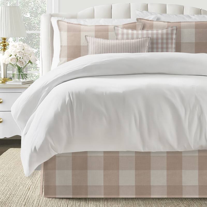 6ix Tailors Walker Buffalo Natural Bedskirt - California King