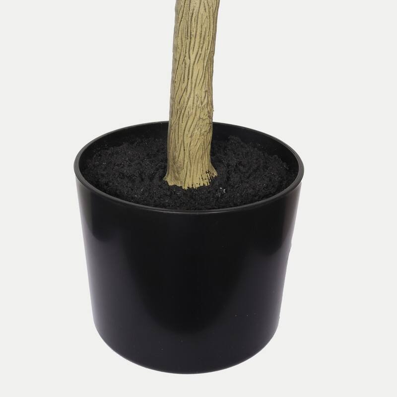 Realistic Artificial Bougainvillea Tree in Black Pot - Lifelike Faux Flowering Plant for Indoor Décor