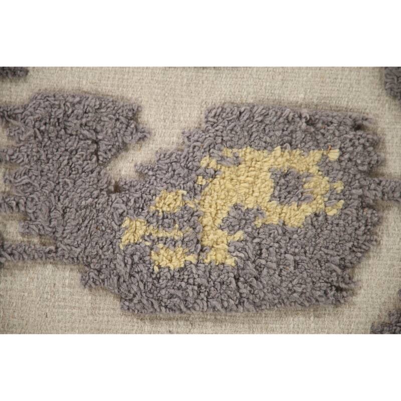 Moroccan Oriental Area Rug Hand-Knotted Wool Carpet - 5'2"x 7'11"