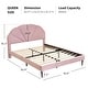 preview thumbnail 14 of 36, Upholstered Bed with Unique Seashell Headboard