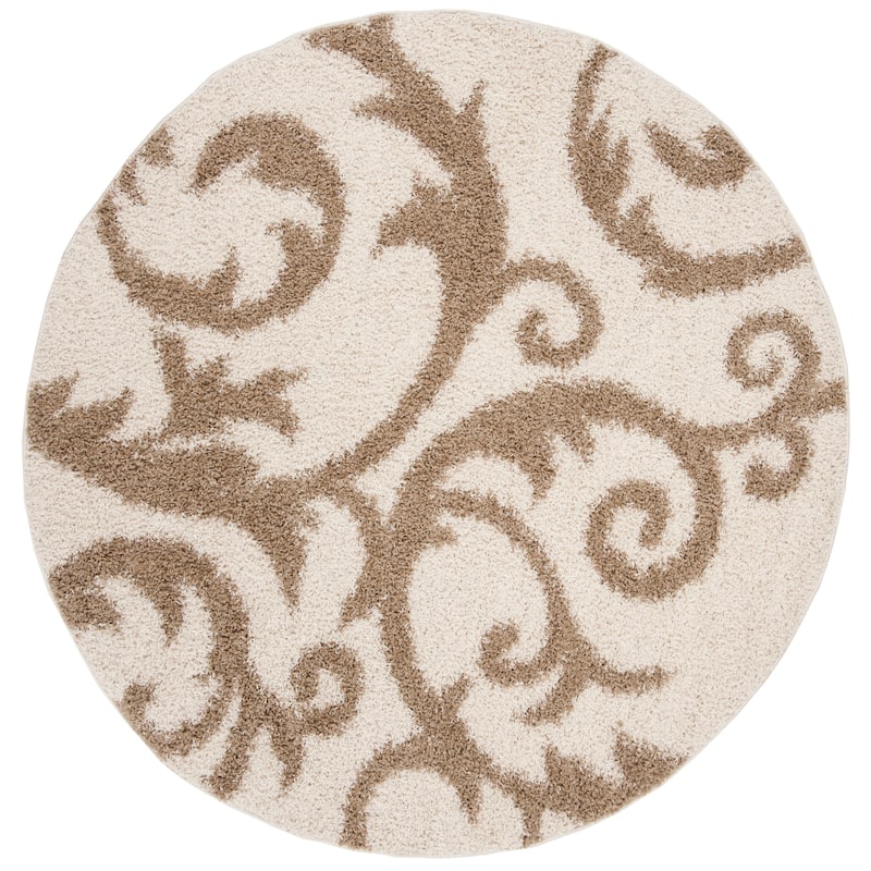 SAFAVIEH New Nadine Shag Grozda Scroll Rug
