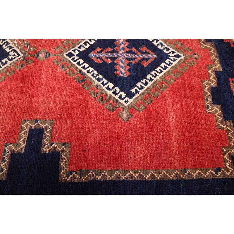 ECARPETGALLERY Hand-knotted Melis Vintage Red Wool Rug - 4'9 x 7'7