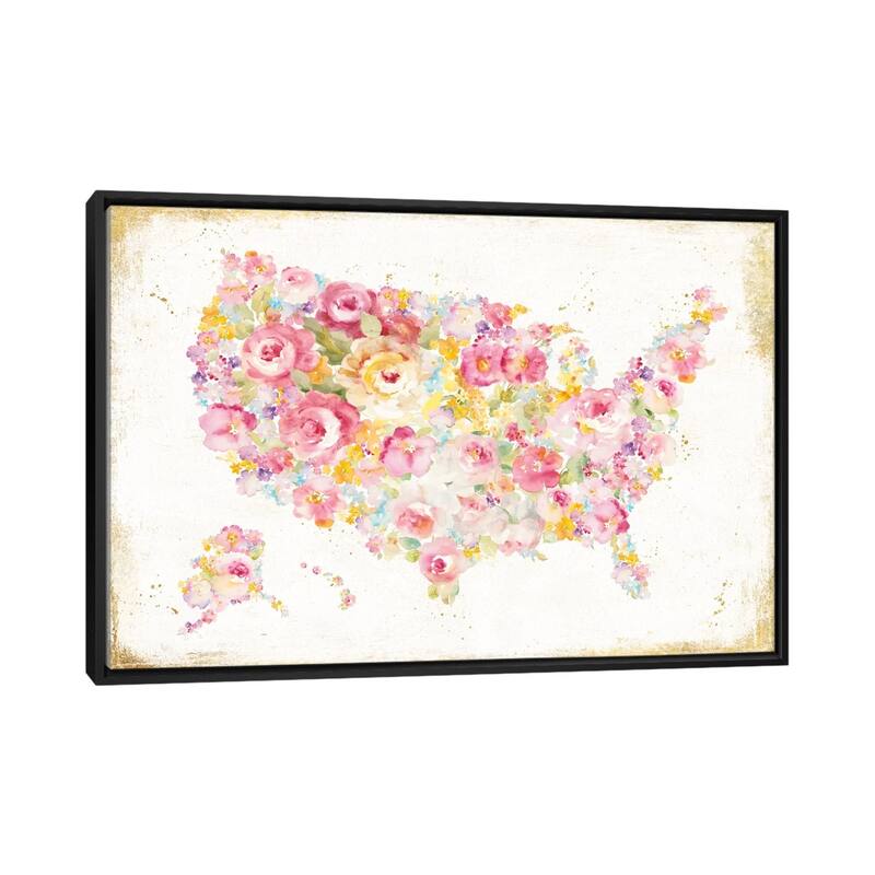 iCanvas "Midsummer USA" by Danhui Nai Framed - Black - 32x48