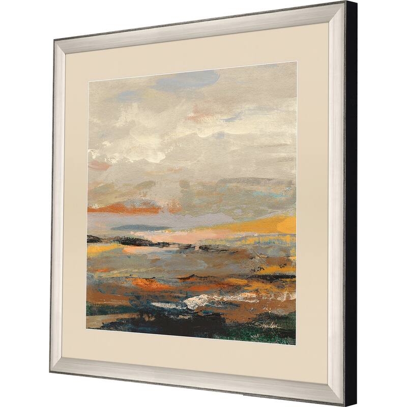 Warm Bay I Framed Art Giclee Under Glass - Orange