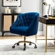 preview thumbnail 98 of 109, Modern Velvet Tufted Office Chair with Gold Metal Base by HULALA HOME NAVY