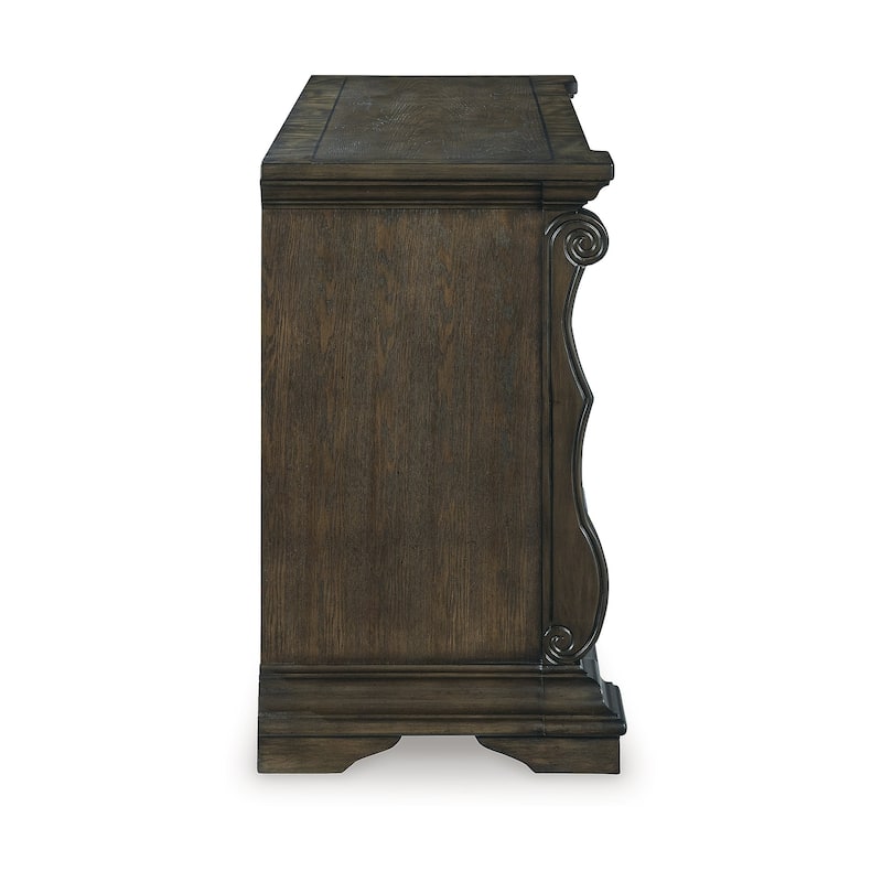Signature Design by Ashley Maylee Dark Brown Dining Buffet - 71.63" W x 20.75" D x 34.38" H