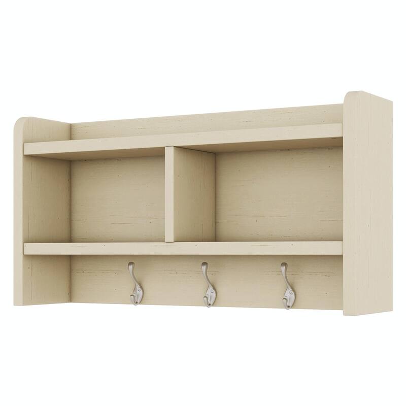 4-in-1 Entryway Hall Tree with Storage, 7 Hooks & Drawers, Beige