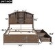 preview thumbnail 18 of 40, Wood Platform Bed with House-shaped Storage Headboard and 2 Drawers for Bedroom