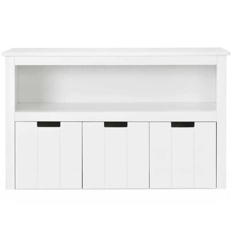 Kid Toy Storage Cabinet 3 Drawer Chest with Wheels Large Storage Cube Shelf - 40" x 13" x 24.5" (L x W x H)