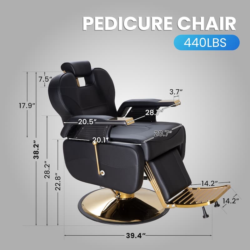 Upgrated Hydraulic Reclining Barber Chair Salon Chairs for Hair Stylist