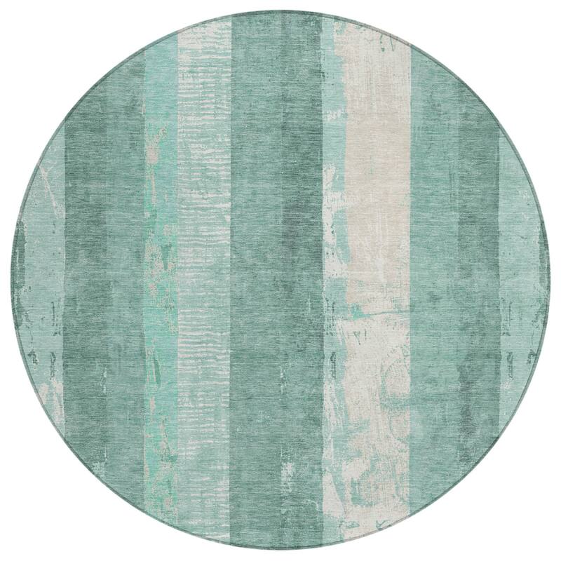 HomeRoots Striped Transitional Rectangle Outdoor Rug