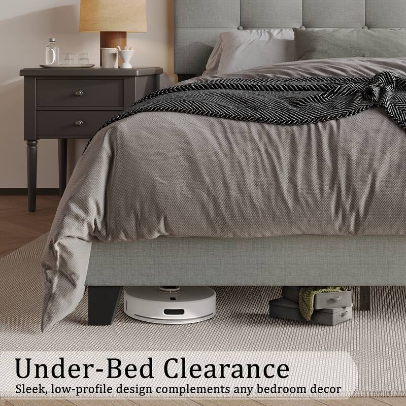 CraftPorch Contemporary Tufted Bed