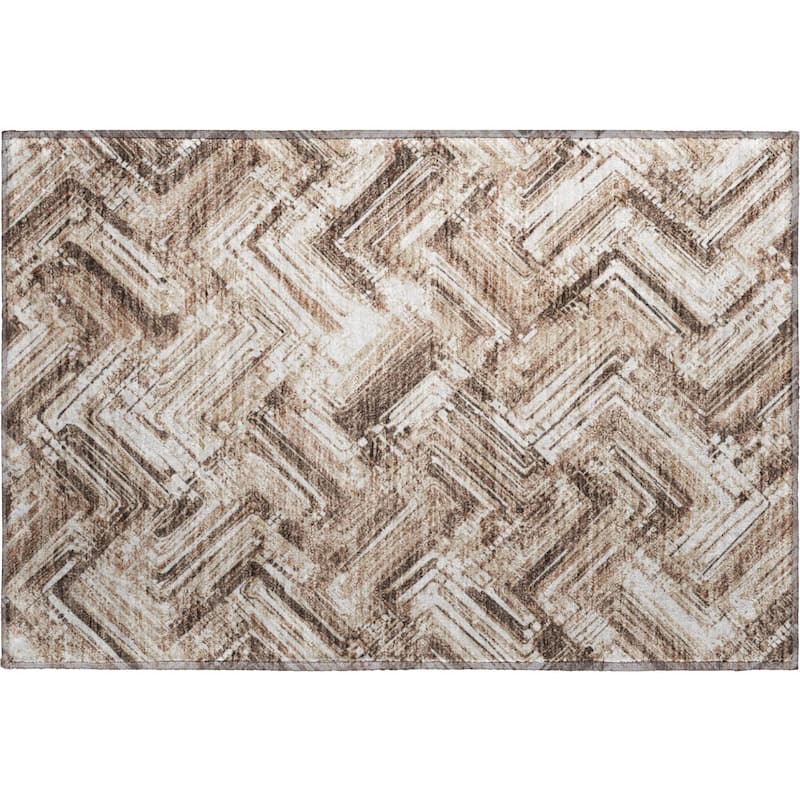 Premium Washable Super Soft Blurred Chevron Mayfield Rug
