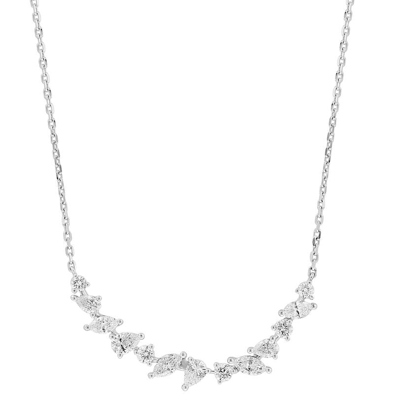 Effy Women's 14K White Gold Diamond Necklace
