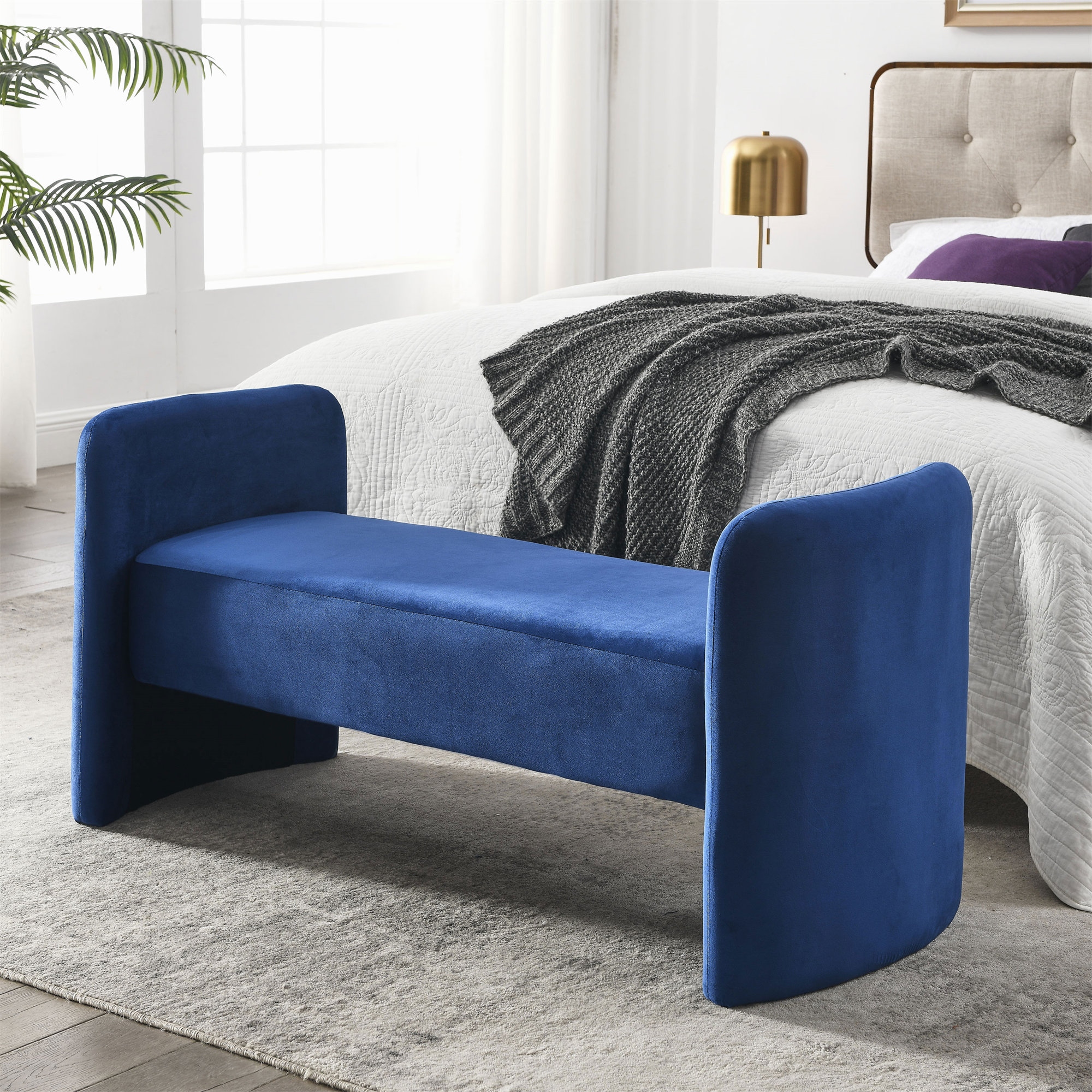 Chandra upholstered storage bench top