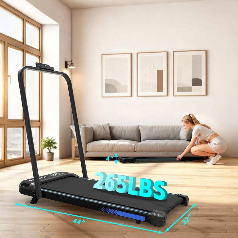 3 in 1 Under Desk Treadmill with Incline, Walking Pad with Handle Bar with Remote Control & LED Display, Foldable Treadmills