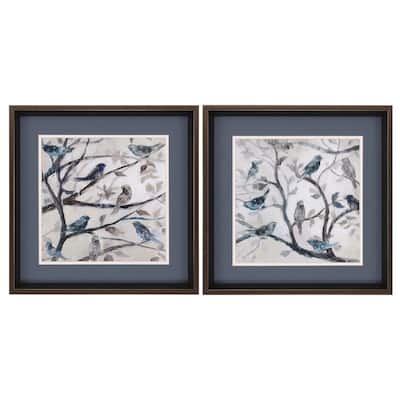 Morning Song S/2 Framed Art Under glass