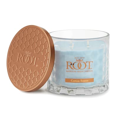 Root Cotton Breeze Scented 3-Wick Signature Honeycomb Jar - 12 oz