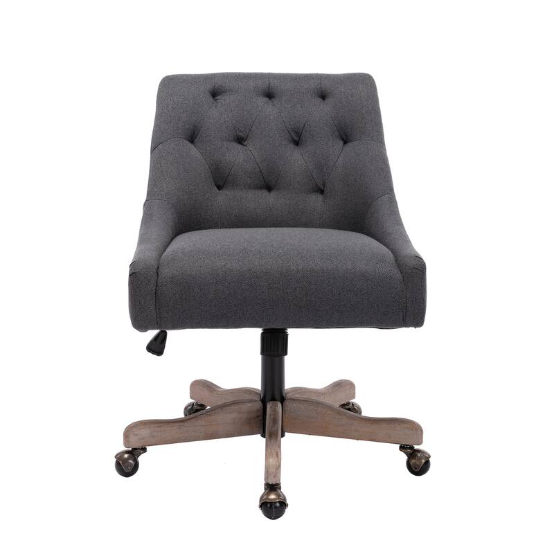 360 degree rotation and adjustable shell chair for living room - Charcoal grey