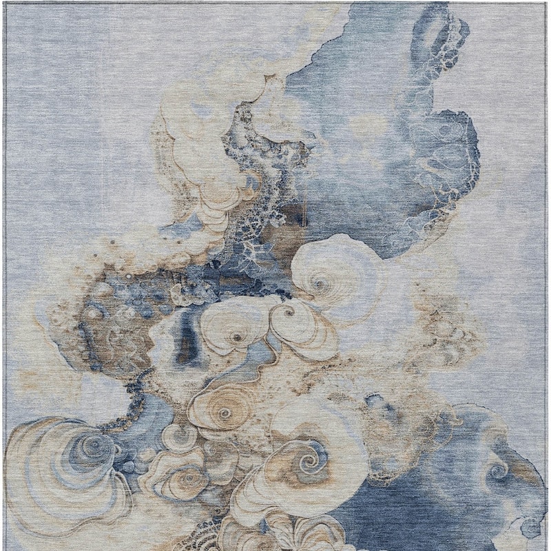 HomeRoots Abstract Transitional Rectangle Outdoor Rug