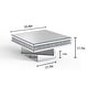 preview thumbnail 4 of 3, Glam Triple Mirror Diamond Coffee Table Accent Table
