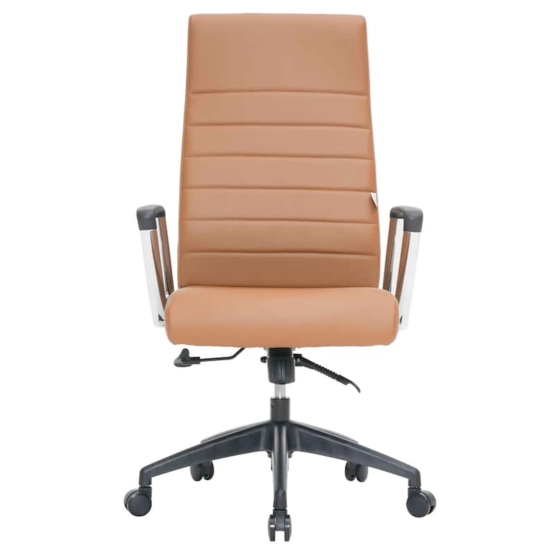 Hilton Modern High Back Ergonomic Leather Office Chair with Adjustable Height, Swivel, and Tilt for Conference or Executive Desk