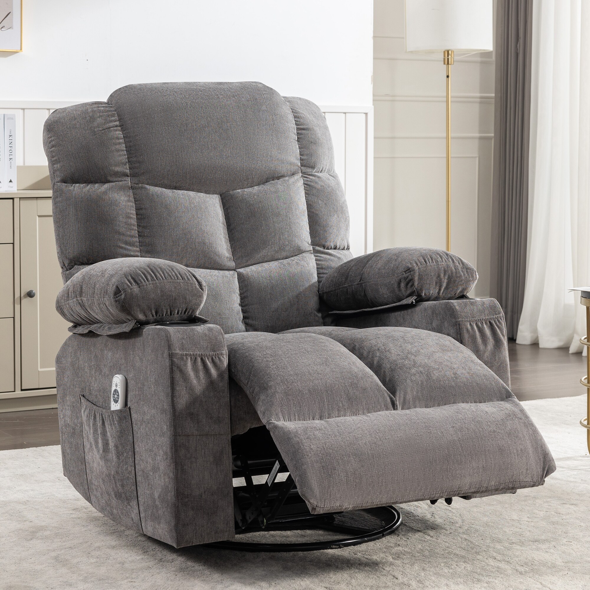 Rocker recliner chair with cup holder 2025