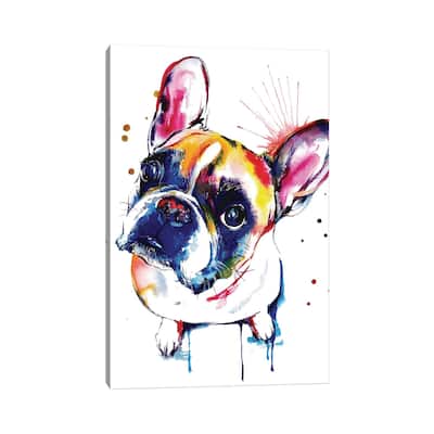 iCanvas "Frenchie II" by Weekday Best Canvas Print
