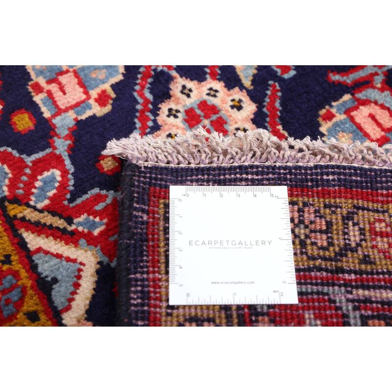 ECARPETGALLERY Hand-knotted Andelz Dark Navy Wool Rug - 3'5 x 10'8