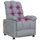 preview thumbnail 6 of 6, vidaXL Massage Chair Light Gray Fabric - 29.1" x 39" x 40.2"