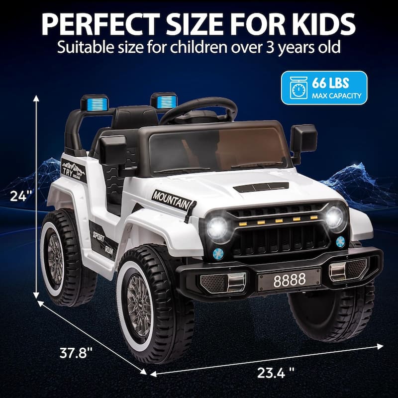 12V Ride on Truck Car, Kids Electric Car with Remote Control