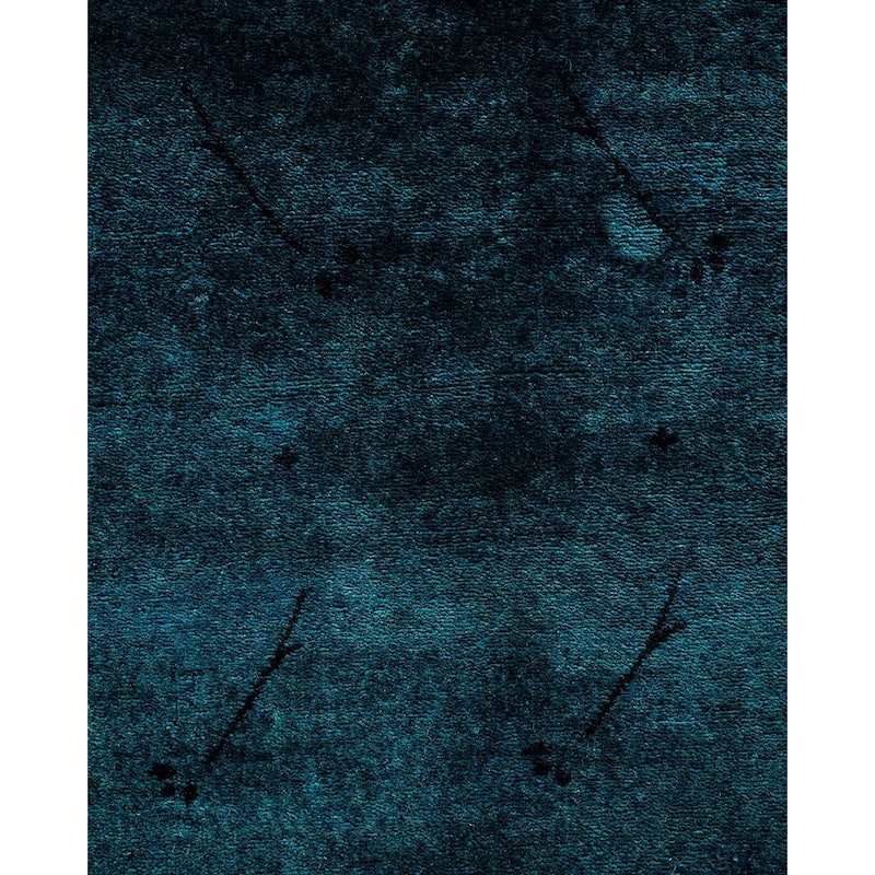 Overdyed, One-of-a-Kind Hand-Knotted Area Rug - Gray - 8' 1" x 10' 1"