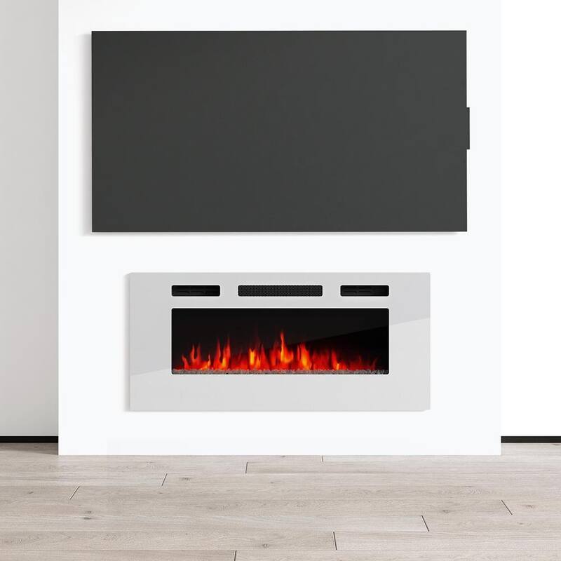 EFire1 40-inch Recessed Wall-mounted Electric Fireplace Heater