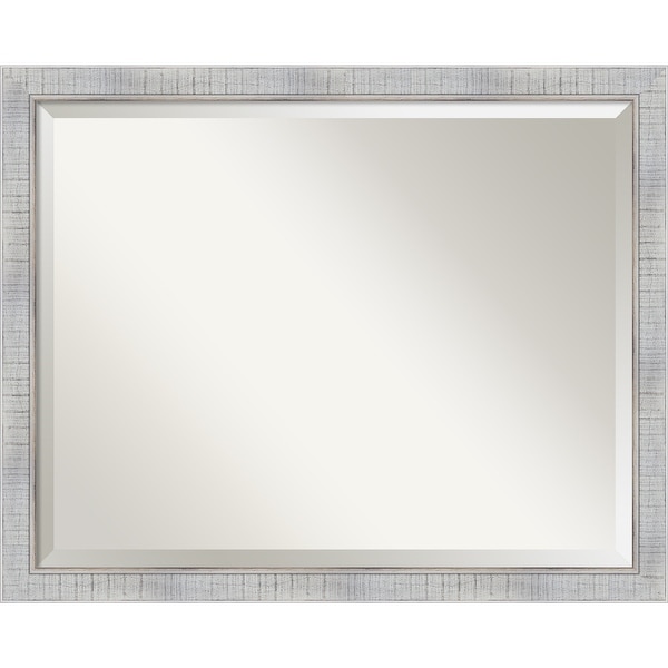 The Gray Barn Wilset Large Whitewashed Mirror - 24.88 x 30.88 x 0.804 inches deep. Opens flyout.