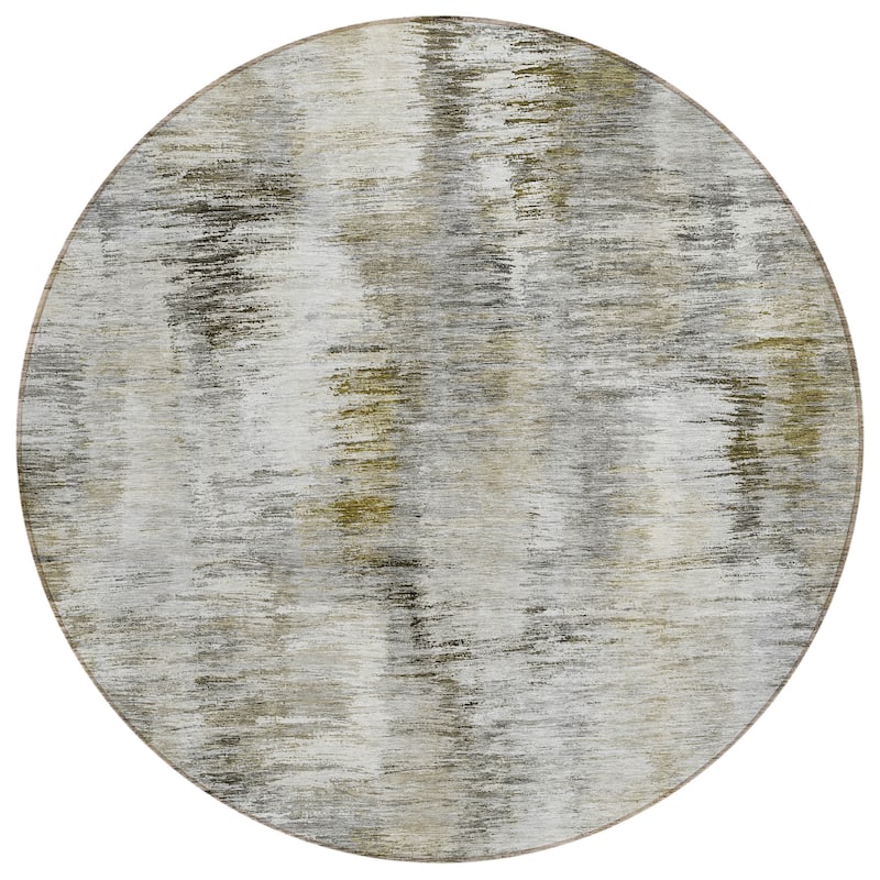 Machine Washable Indoor/ Outdoor Chantille Solid Abstract Rug