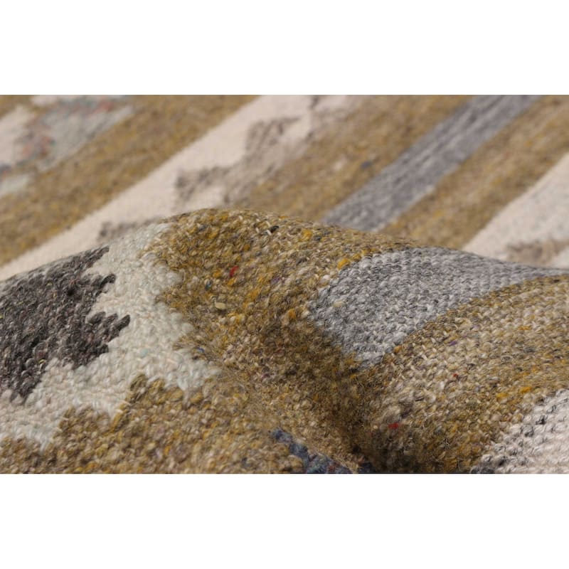 Ankara FW Olive Kilim 5'4" x 7'9" - 5'4 x 7'9