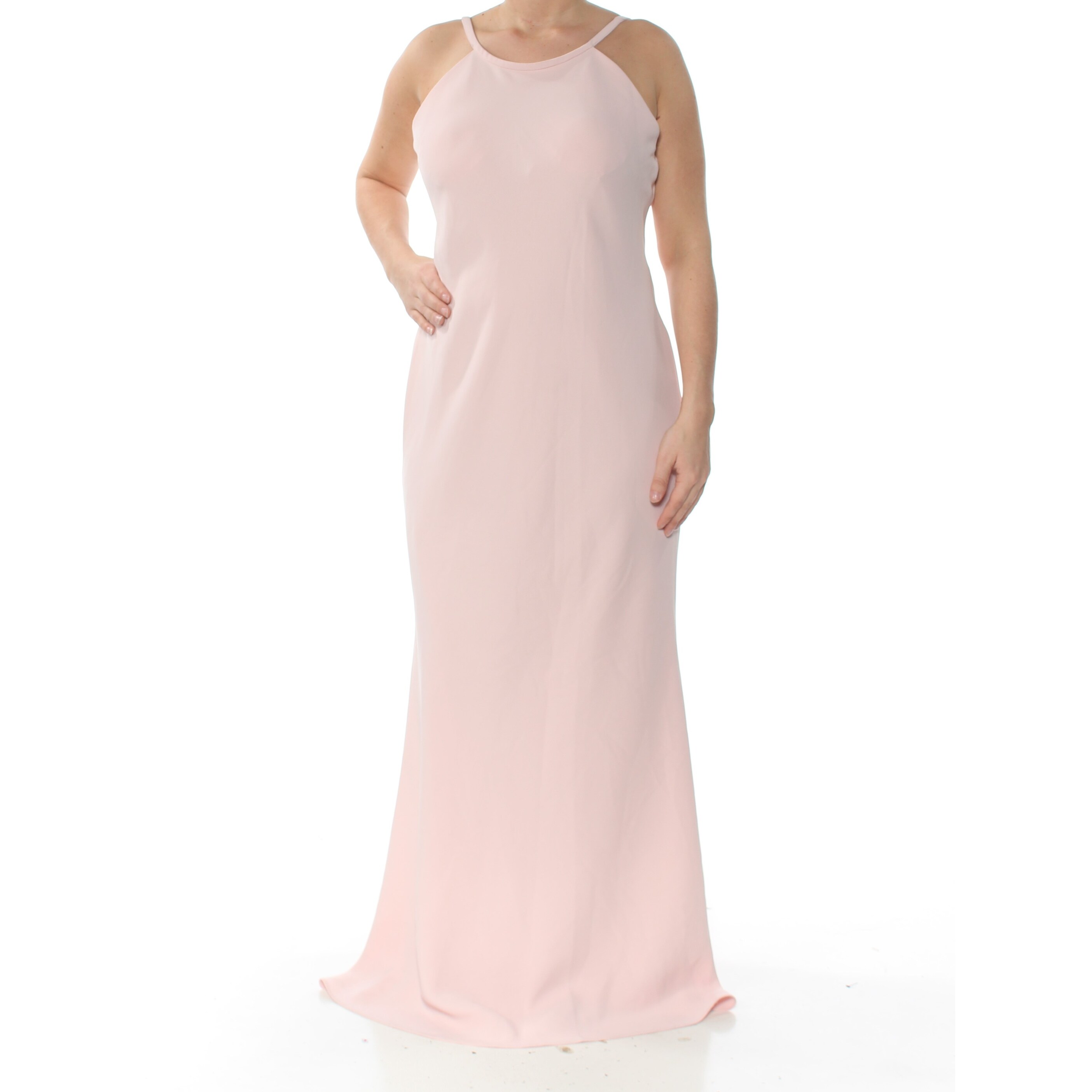 calvin klein pink long dress
