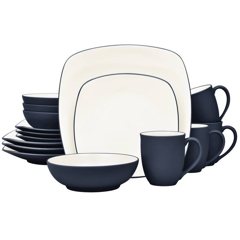 Noritake Colorwave 16-Piece Square Set, Service For 4 - Navy