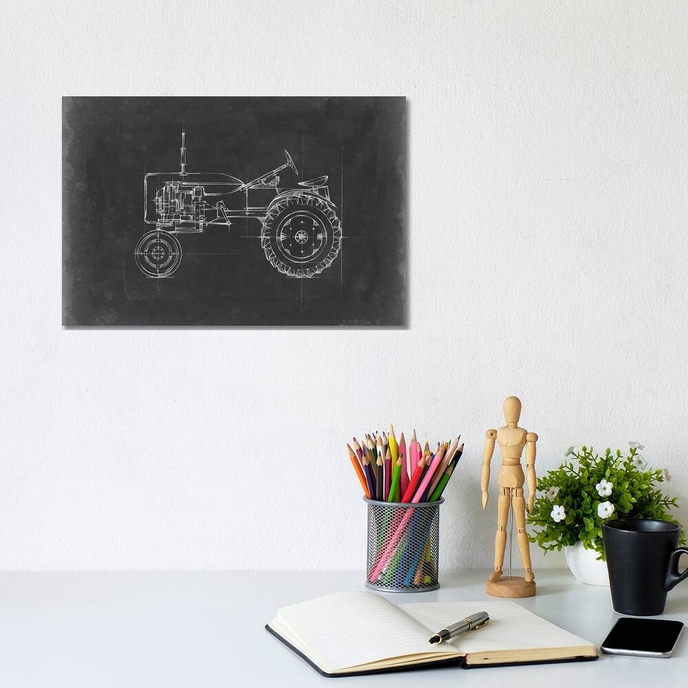 iCanvas "Tractor Blueprint III" by Ethan Harper Canvas Print