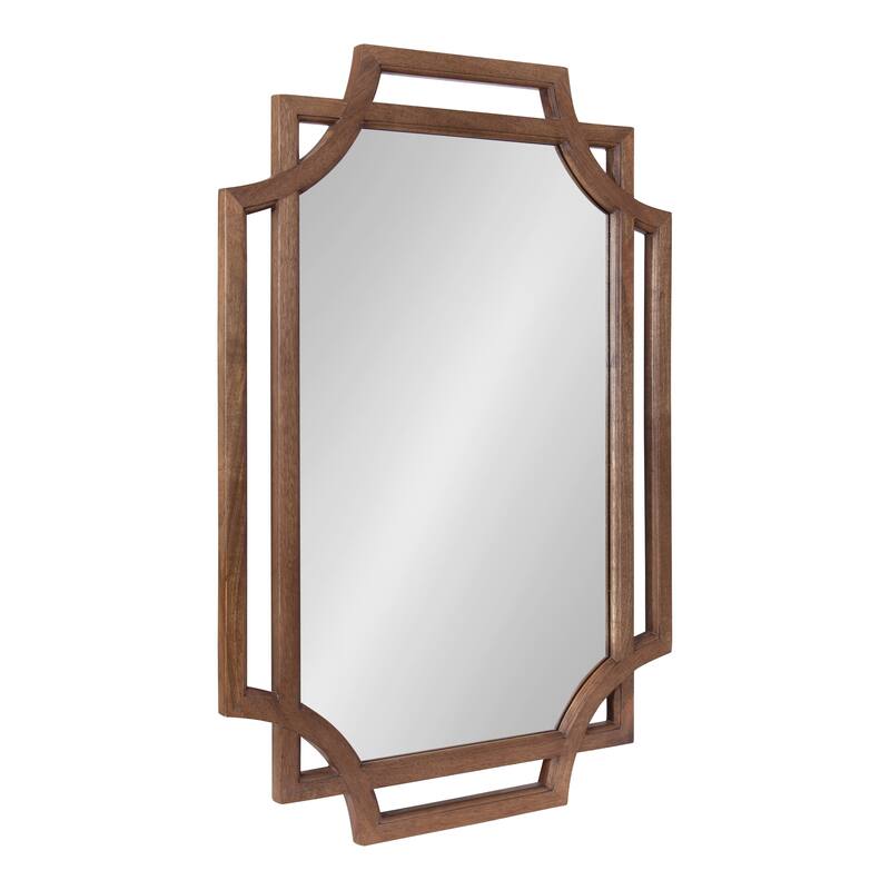 Kate and Laurel Minuette Wood Framed Wall Mirror - 40x27 - Natural