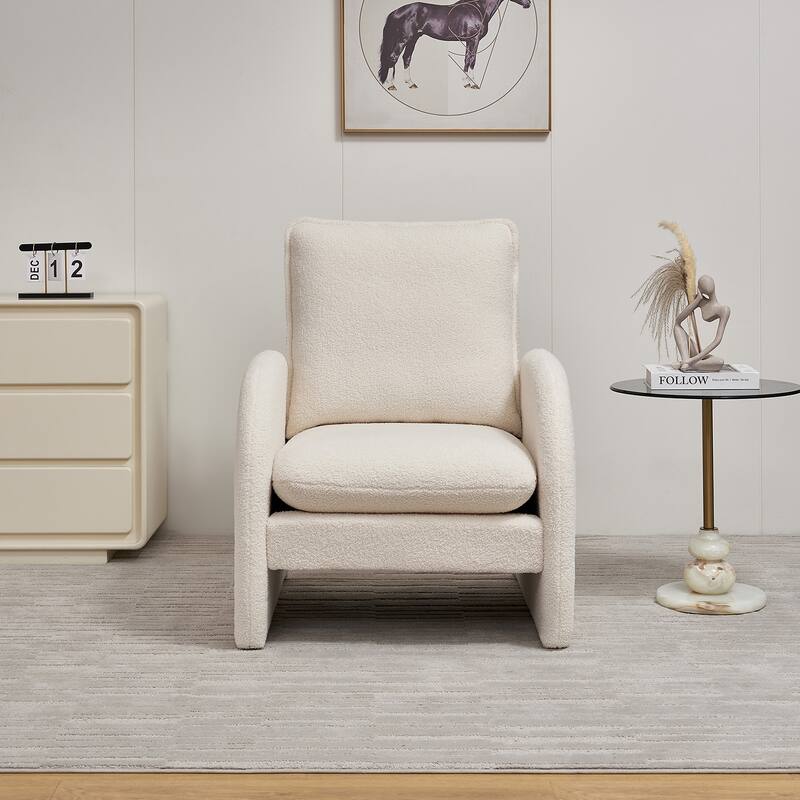 Modern and comfortable living room sofa set - Chair - Beige