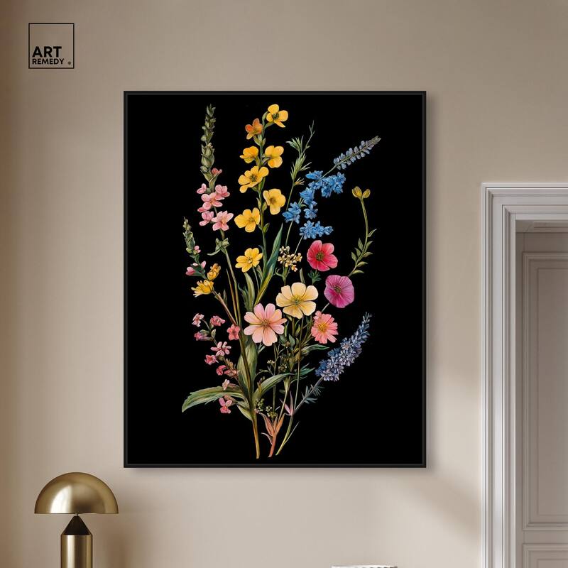 Darkling Daisies I Canvas by Art Remedy