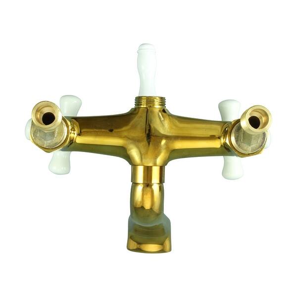 Shop Porcelain Cross Handle Wall Mount Clawfoot Bath Tub Shower