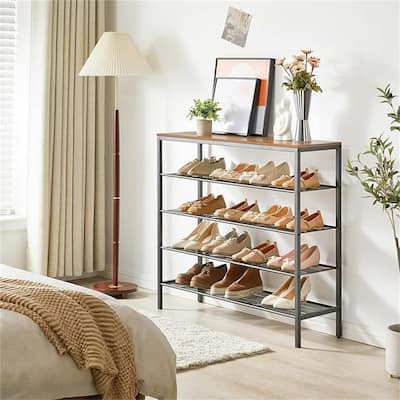 Industrial Shoe Rack - 11.81"D x 39.37"W x 37.4"H