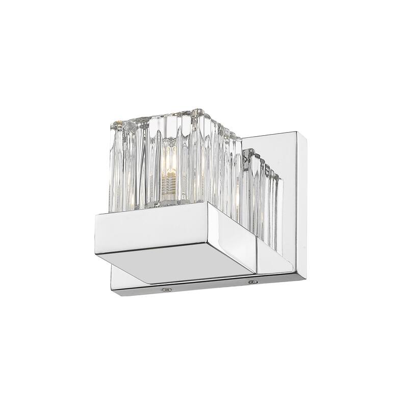 Z-Lite 468-1S Fallon 1 Light 6" Wide Ribbed Crystal Glass Bath Sconce